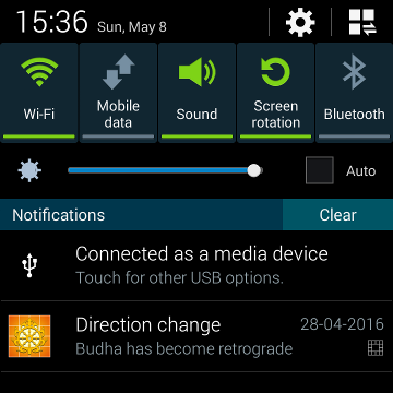 Direct and retrograde motion notification